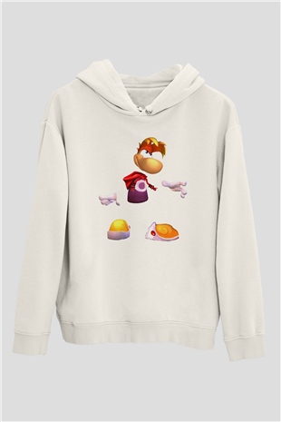 Rayman Beyaz Unisex Hoodie