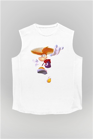 Rayman Beyaz Unisex Kolsuz Tişört