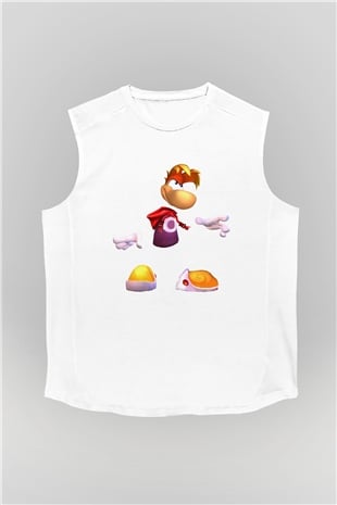 Rayman Beyaz Unisex Kolsuz Tişört