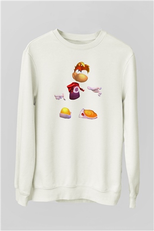 Rayman Beyaz Unisex Sweatshirt