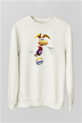 Rayman Beyaz Unisex Sweatshirt