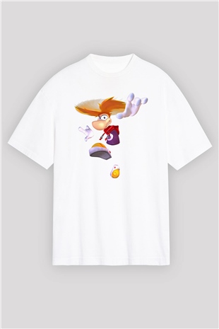Rayman Beyaz Oversize Tişört Oversize T-shirt
