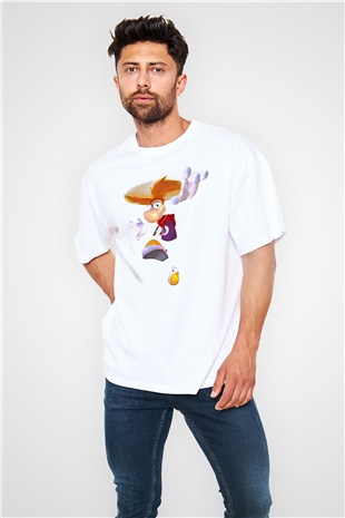 Rayman Beyaz Oversize Tişört Oversize T-shirt