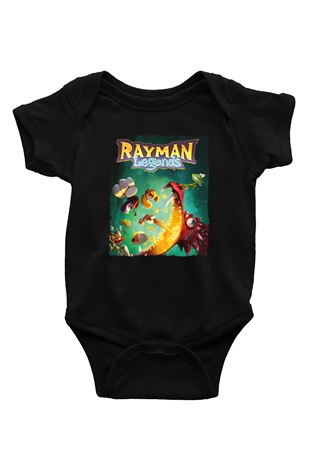 Rayman Siyah Bebek Body - Zıbın