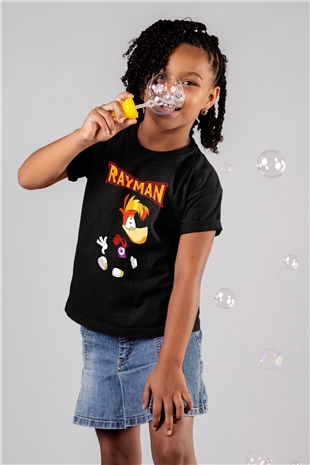 Rayman Siyah Unisex Çocuk Tişört
