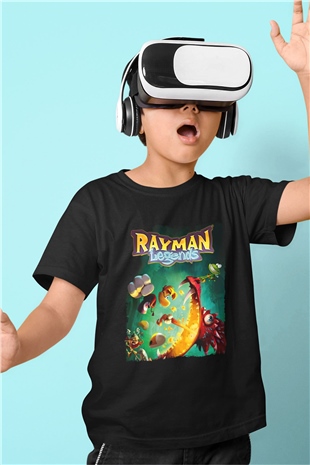 Rayman Siyah Unisex Çocuk Tişört