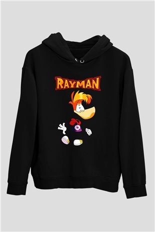 Rayman Siyah Unisex Hoodie
