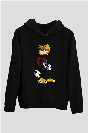 Rayman Siyah Unisex Hoodie