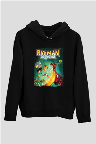 Rayman Siyah Unisex Hoodie