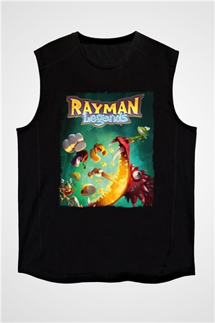 Rayman Siyah Unisex Kolsuz Tişört