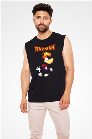 Rayman Siyah Unisex Kolsuz Tişört
