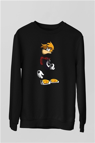 Rayman Siyah Unisex Sweatshirt