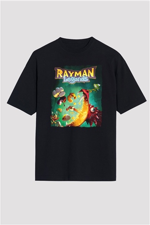 Rayman Siyah Oversize Tişört Oversize T-shirt