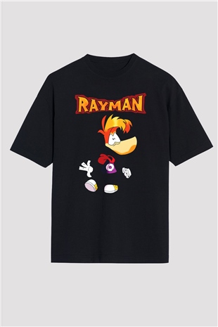 Rayman Siyah Oversize Tişört Oversize T-shirt
