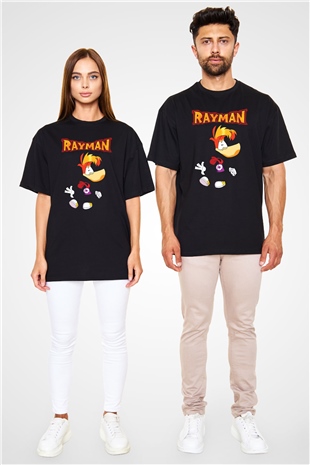 Rayman Siyah Oversize Tişört Oversize T-shirt