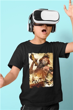 ReCore Siyah Unisex Çocuk Tişört
