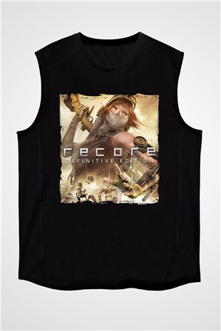 ReCore Siyah Unisex Kolsuz Tişört
