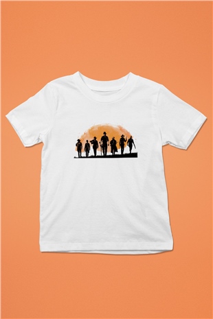 Red Dead Redemption Baskılı Beyaz Unisex Çocuk Tişört