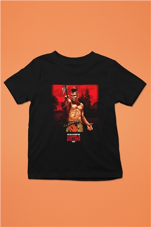 Red Dead Redemption Baskılı Siyah Unisex Çocuk Tişört
