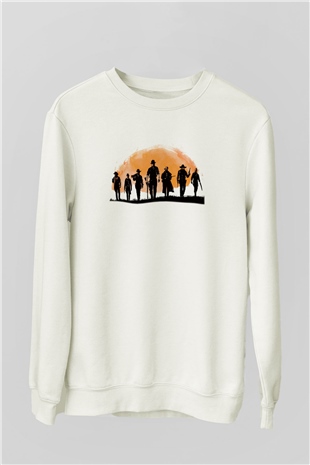Red Dead Redemption Beyaz Unisex Sweatshirt