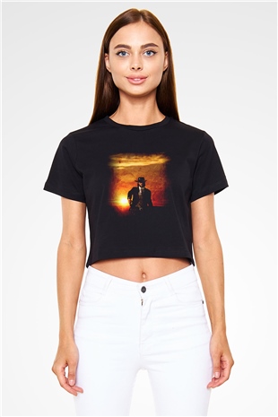 Red Dead Redemption Siyah Crop Top Tişört