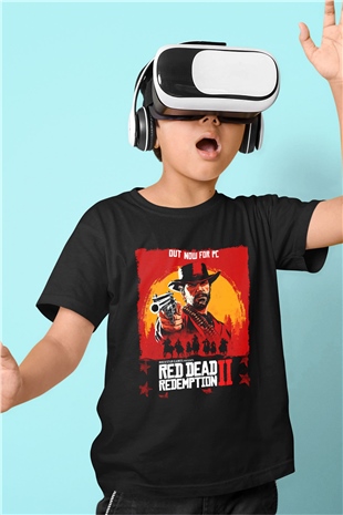 Red Dead Redemption Siyah Unisex Çocuk Tişört