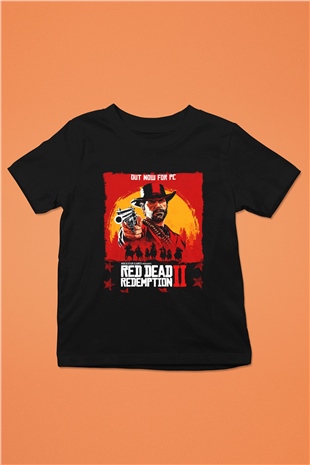 Red Dead Redemption Siyah Unisex Çocuk Tişört