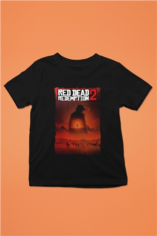 Red Dead Redemption Siyah Unisex Çocuk Tişört