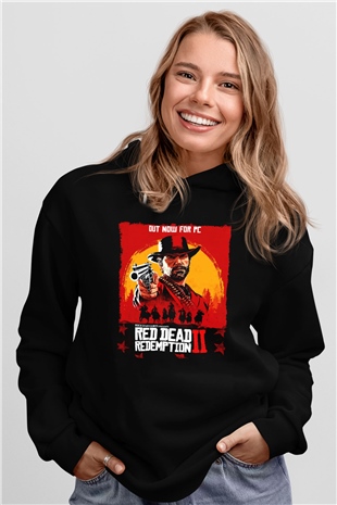 Red Dead Redemption Siyah Unisex Hoodie