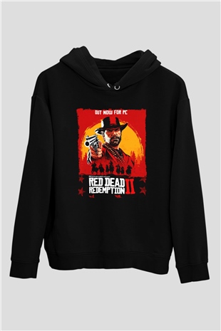 Red Dead Redemption Siyah Unisex Hoodie