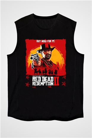 Red Dead Redemption Siyah Unisex Kolsuz Tişört
