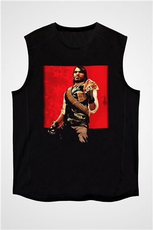 Red Dead Redemption Siyah Unisex Kolsuz Tişört