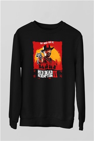 Red Dead Redemption Siyah Unisex Sweatshirt