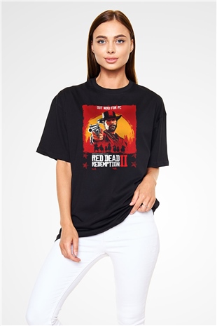 Red Dead Redemption Siyah Oversize Tişört Oversize T-shirt