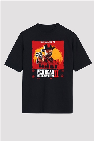 Red Dead Redemption Siyah Oversize Tişört Oversize T-shirt