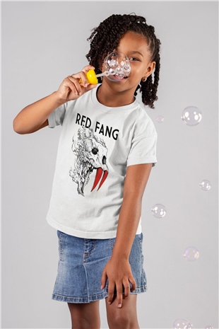 Red Fang Beyaz Unisex Çocuk Tişört