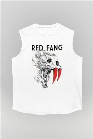 Red Fang Beyaz Unisex Kolsuz Tişört