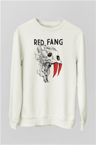 Red Fang Beyaz Unisex Sweatshirt