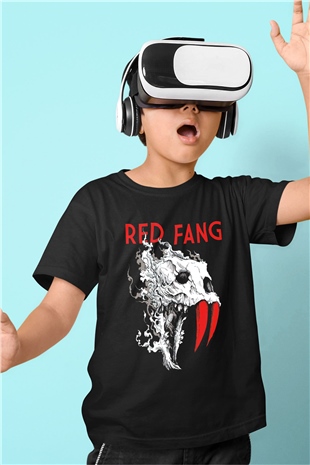 Red Fang Siyah Unisex Çocuk Tişört
