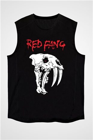 Red Fang Siyah Unisex Kolsuz Tişört