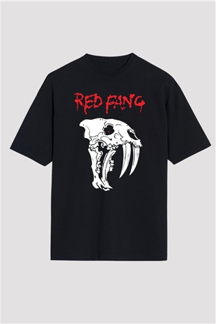 Red Fang Siyah Unisex Oversize Tişört T-Shirt