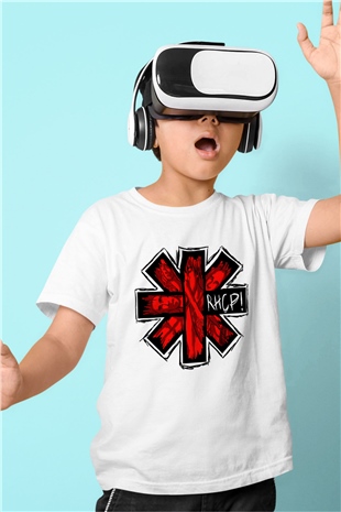 Red Hot Chili Peppers Baskılı Beyaz Unisex Çocuk Tişört