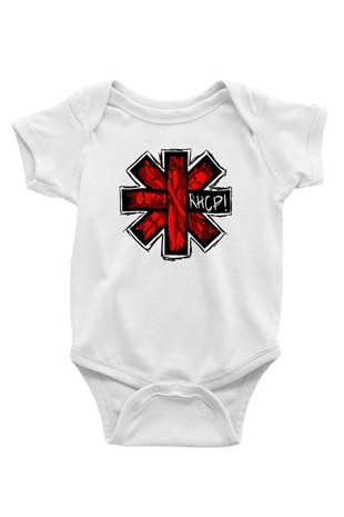 Red Hot Chili Peppers Baskılı Beyaz Unisex Bebek Body - Zıbın