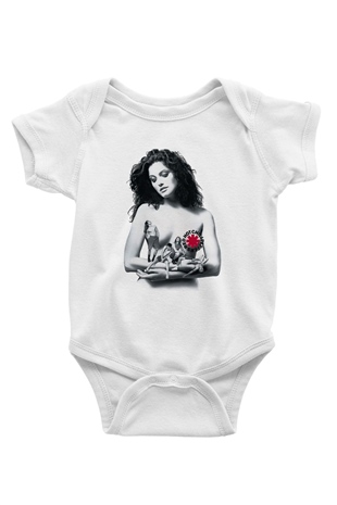 Red Hot Chili Peppers Baskılı Beyaz Unisex Bebek Body - Zıbın