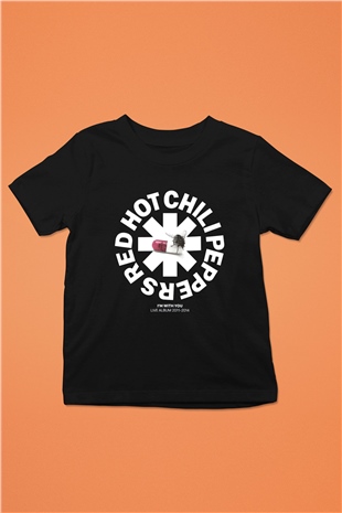 Red Hot Chili Peppers Baskılı Siyah Unisex Çocuk Tişört