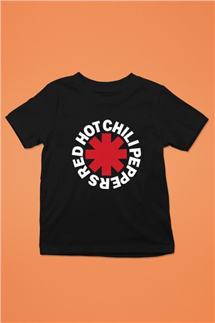 Red Hot Chili Peppers Baskılı Siyah Unisex Çocuk Tişört