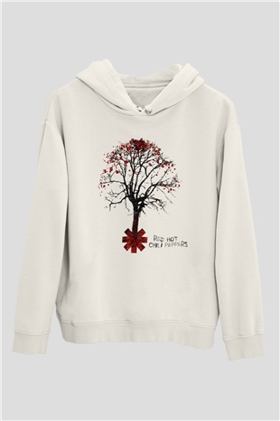 Red Hot Chili Peppers Beyaz Unisex Kapşonlu Sweatshirt