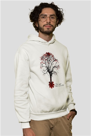 Red Hot Chili Peppers Beyaz Unisex Kapşonlu Sweatshirt