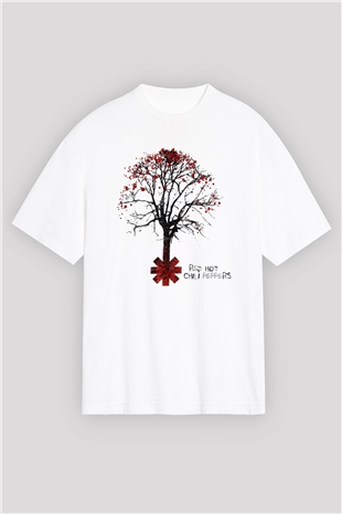 Red Hot Chili Peppers Beyaz Unisex Oversize Tişört T-Shirt