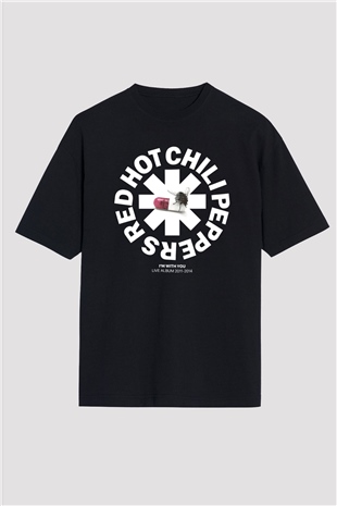 Red Hot Chili Peppers Siyah Unisex Oversize Tişört T-Shirt